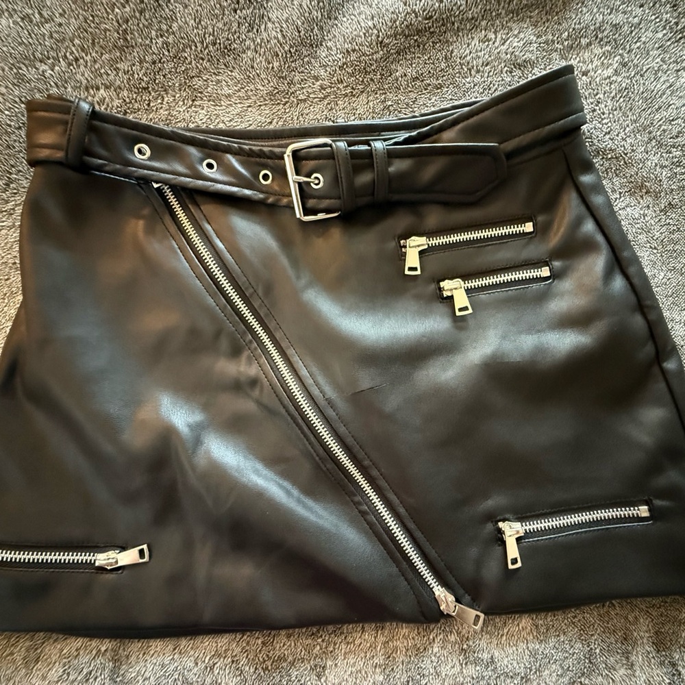 Black Leather Skirt